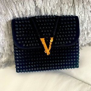 Versace suede handbag
